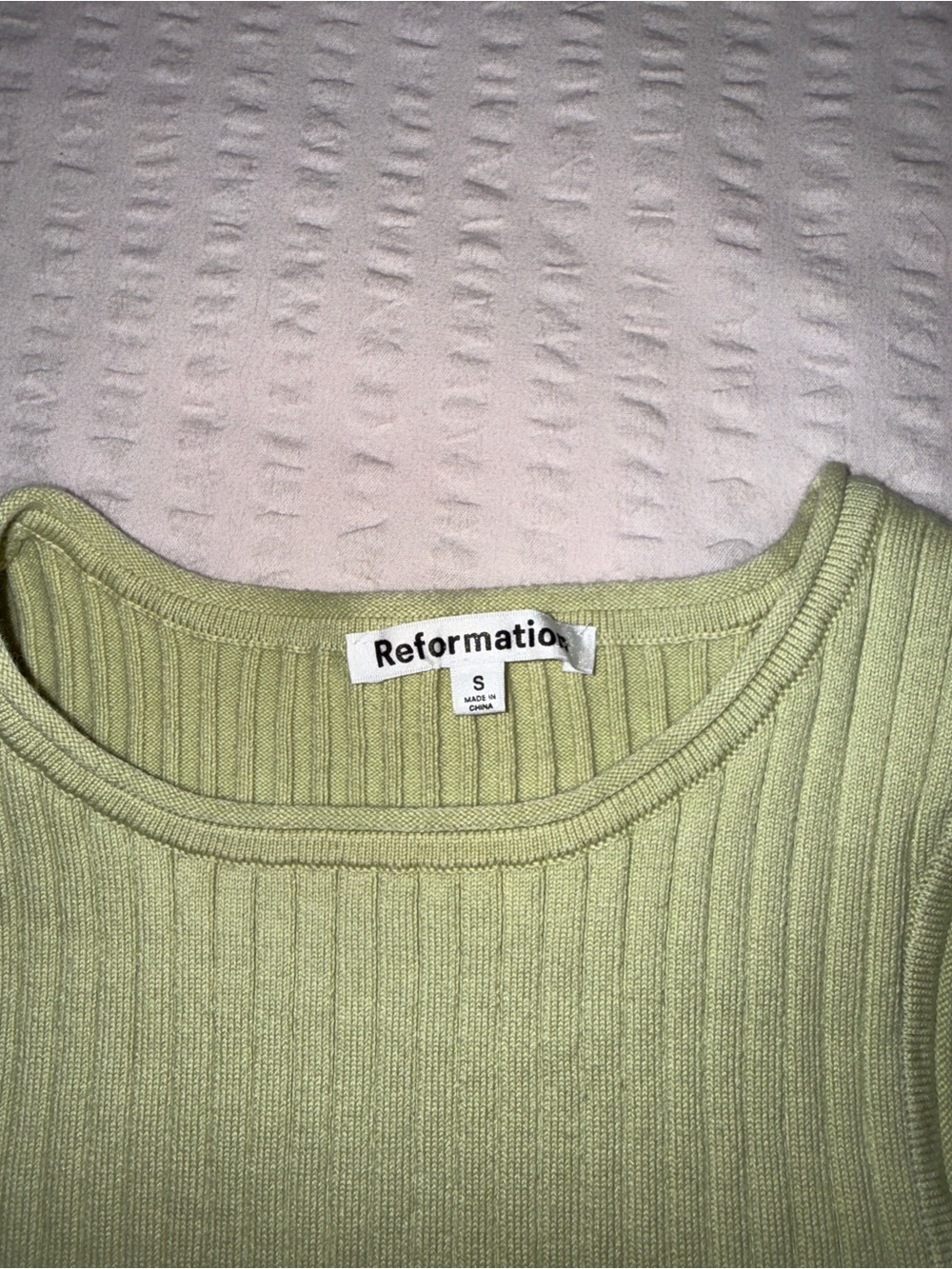Reformation green Ribbed Tank Top - Picture 3 of 4